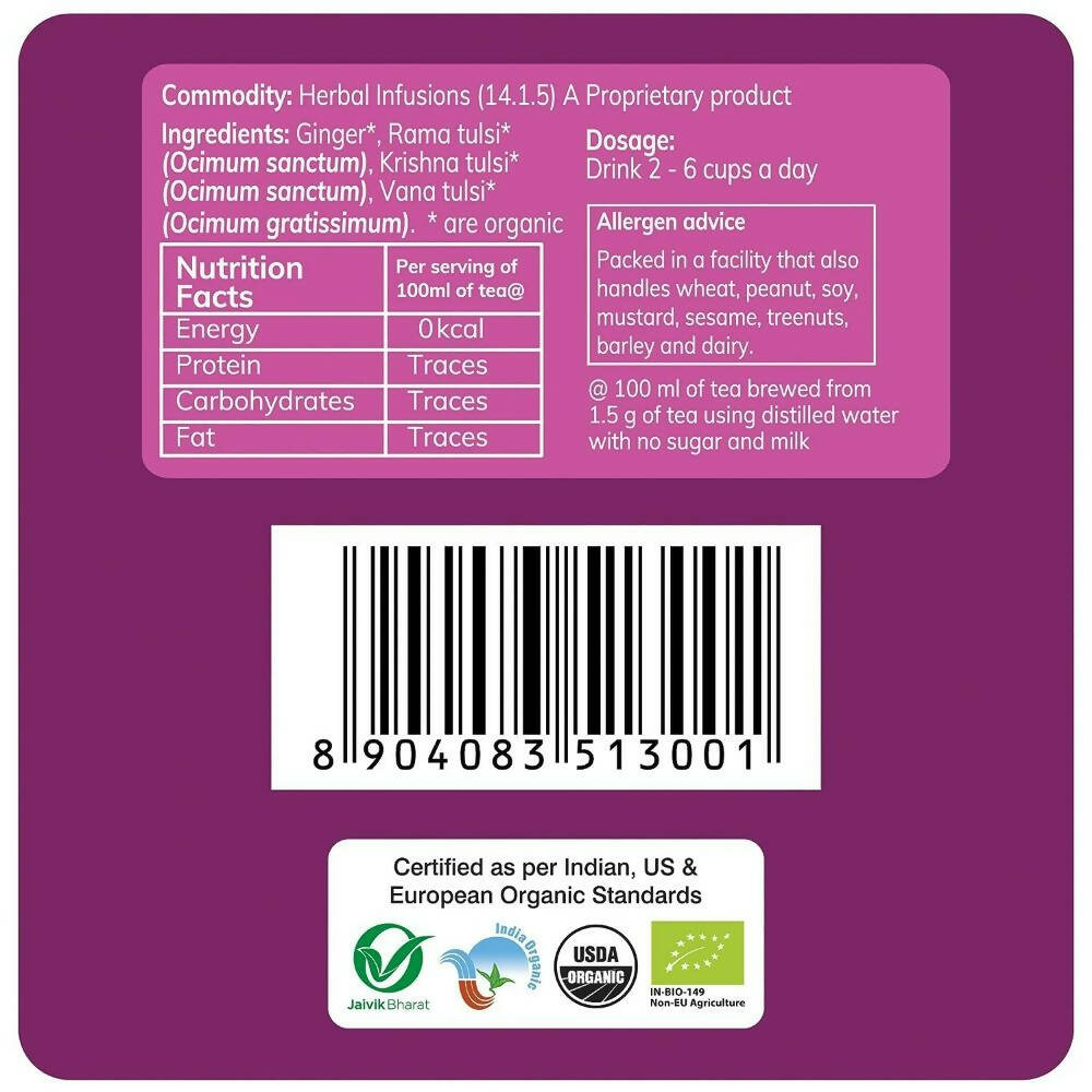 24 Mantra Organic Tulsi Ginger Tea Powder - Distacart