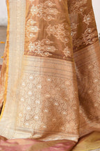 Joban Fashion Olive Pure Katan Pure Handloom Banarasi Silk Saree