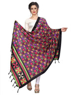 Vamika Black Printed Khadi Bhagalpuri Latest Traditional Dupatta