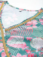 Ahalyaa Women's Traditional Wear Co-ods - Green - Distacart