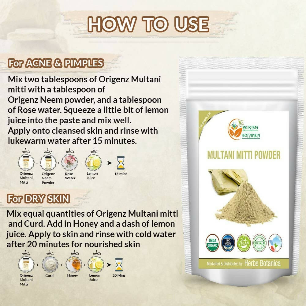 Herbs Botanica 100% Natural Multani Mitti Powder