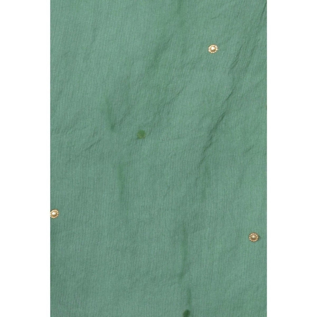 A R SILK Rama green Color Chandna Orgenza cotton Dupattas & Chunnis