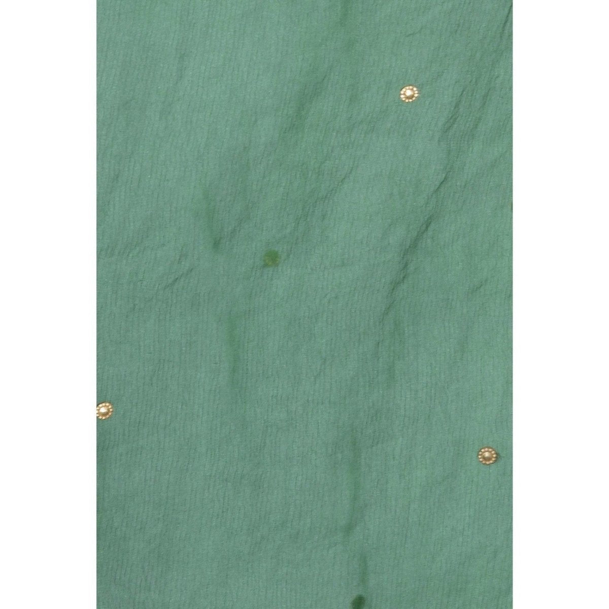 A R SILK Rama green Color Chandna Orgenza cotton Dupattas & Chunnis