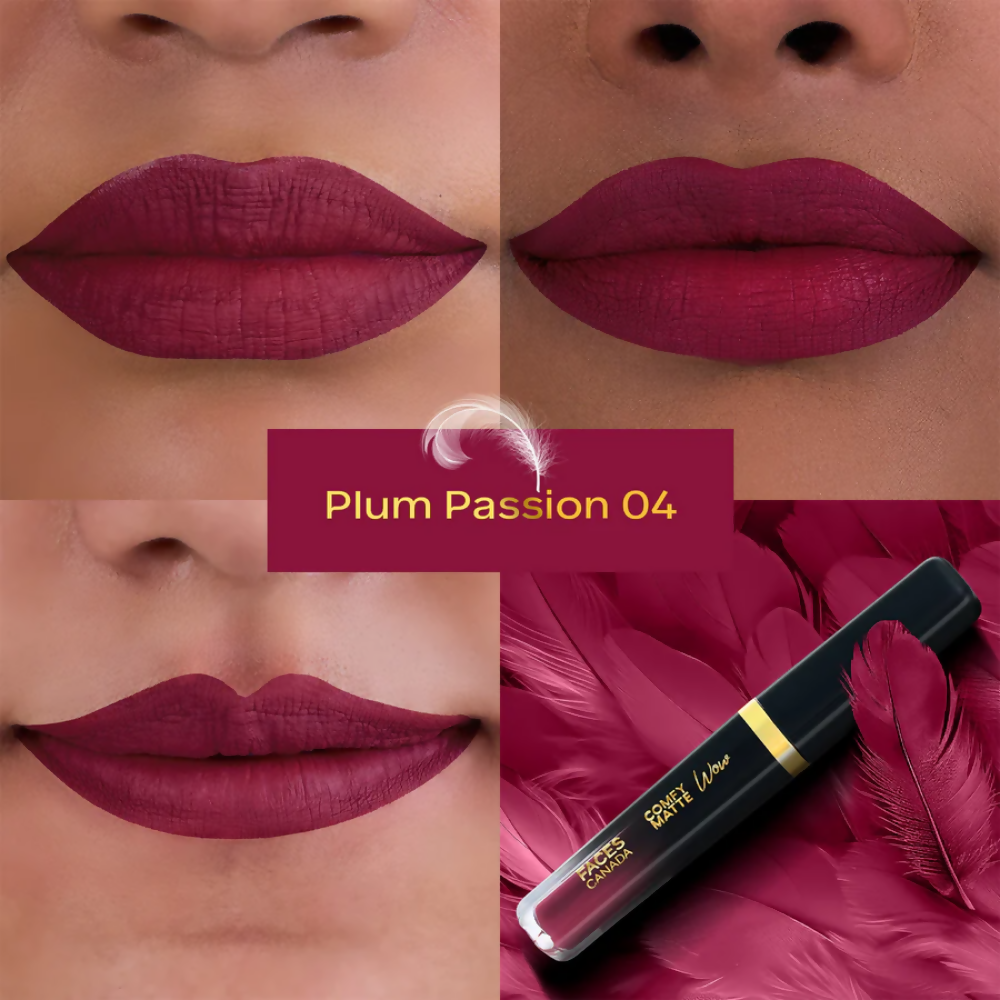 Faces Canada Comfy Matte Wow Liquid Lipstick - Plum Passion 04