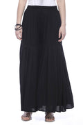 Mominos Fashion Reyon Cotton Black Palazzo For Girls - Distacart