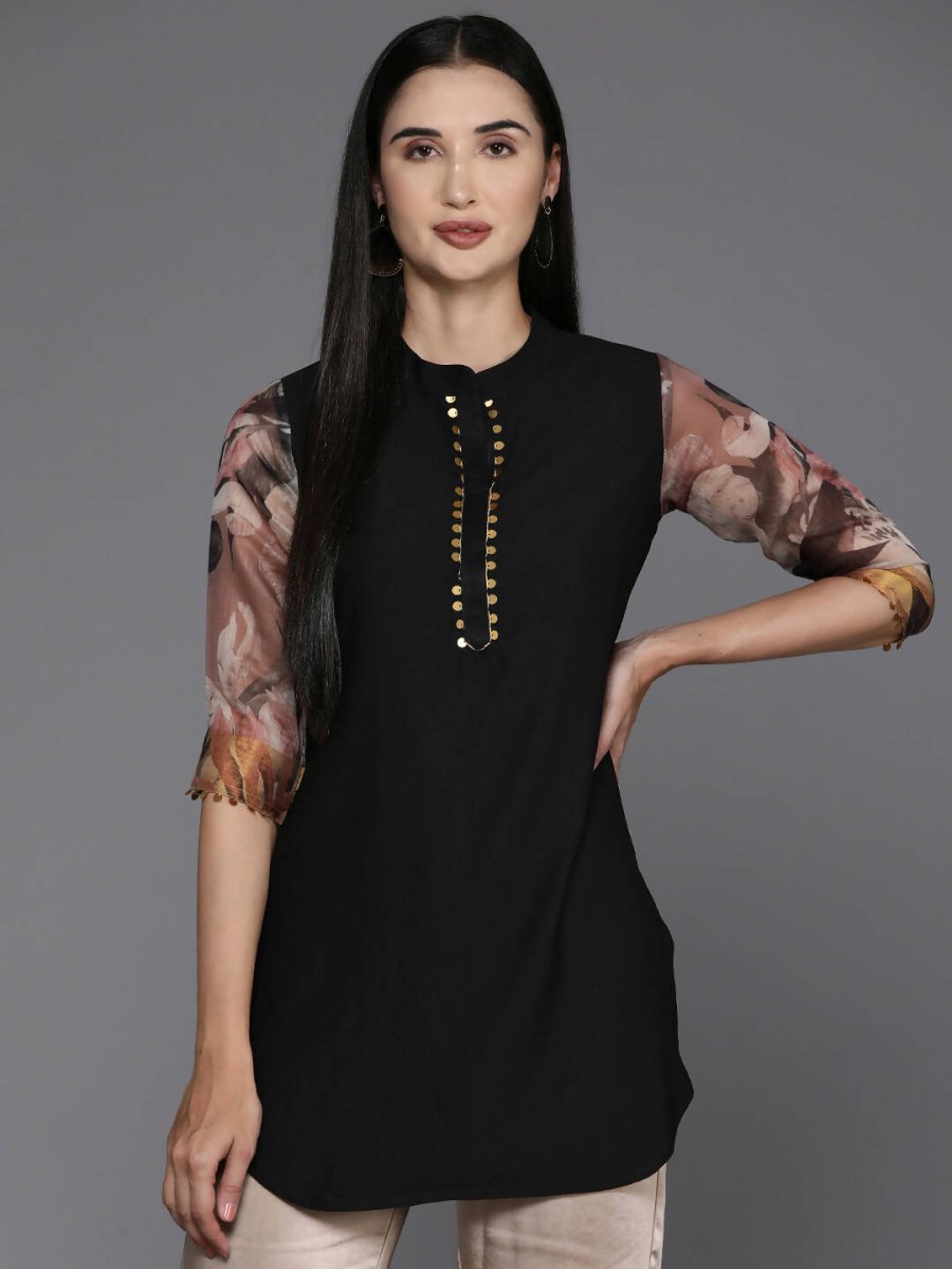 Ahalyaa Women's Traditional wear Tunic - Black