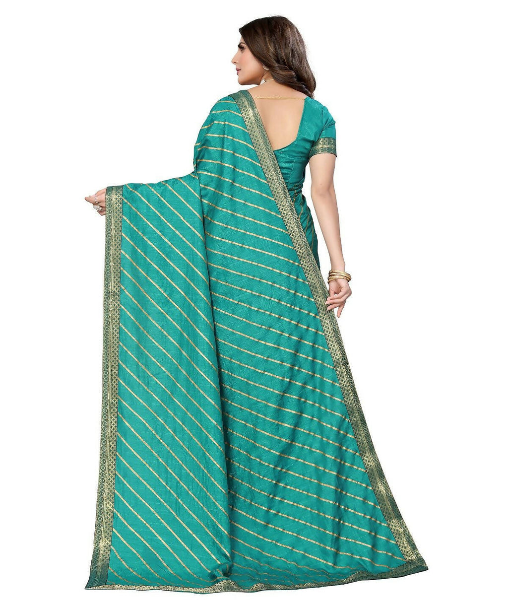 Vamika Dola Silk Green Lace Border Bollywood Style Saree (SUCHI GREEN) - Distacart