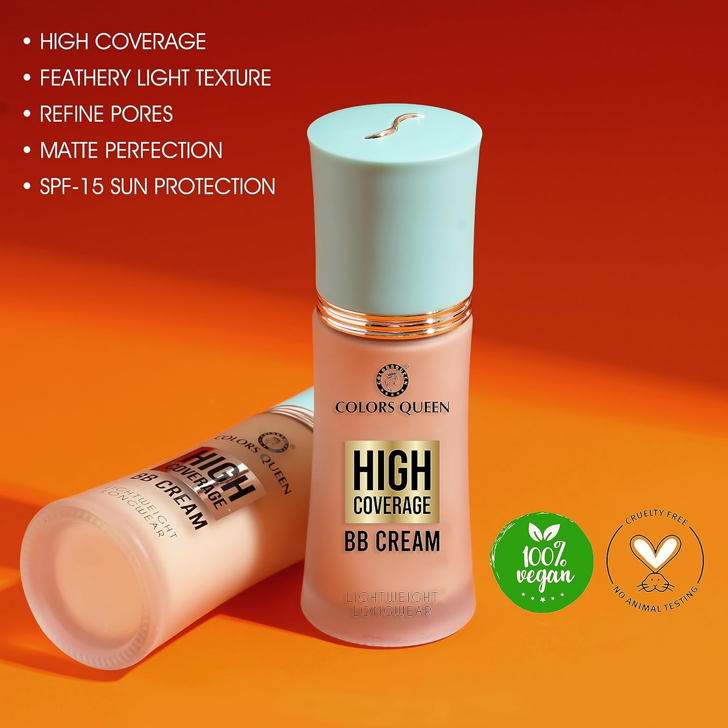 Colors Queen High Coverage BB Cream Foundation - Natural Nude