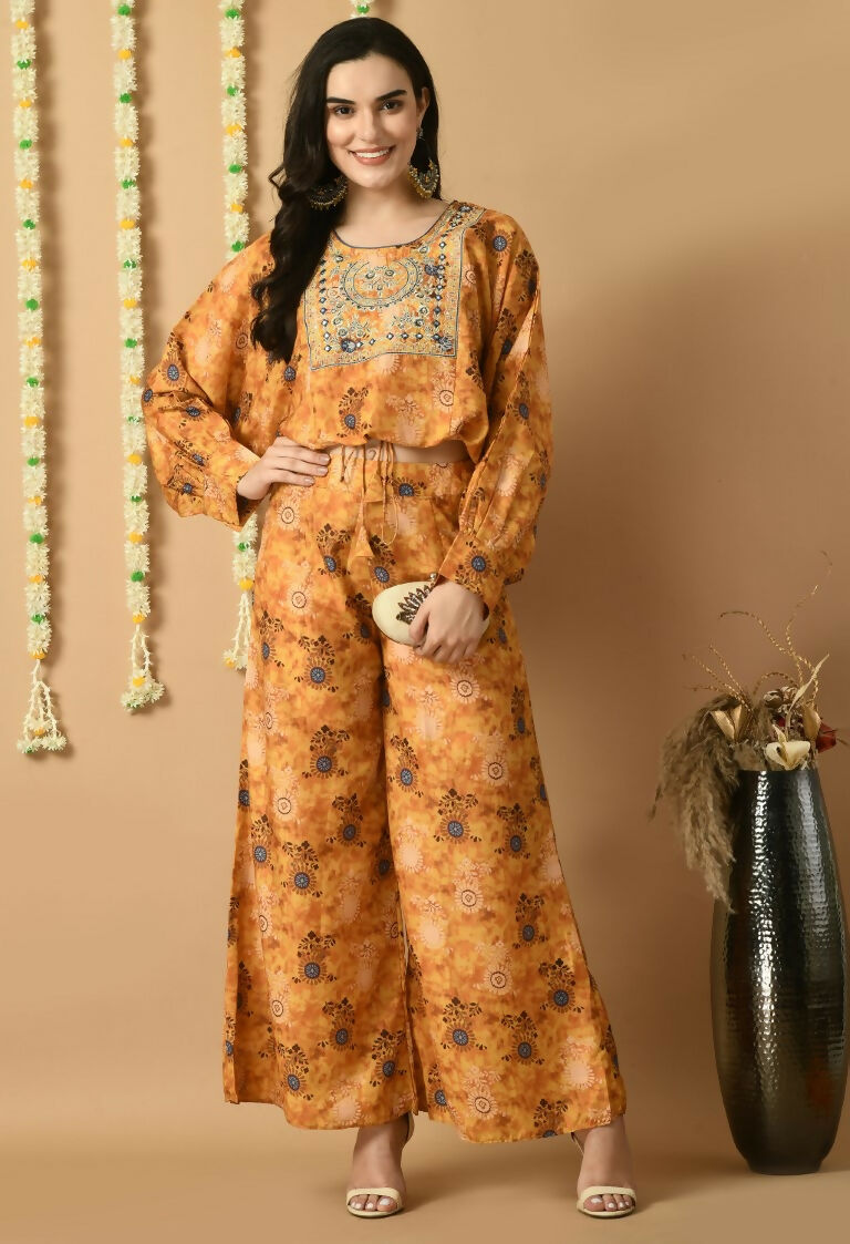 Joban Fashion Mustard Maslin Kurta Set