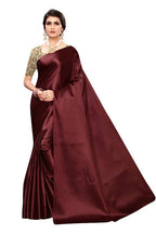 Vamika Maroon Satin Designer Saree (DUST MAROON)	