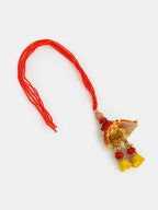 NVR Women & Men Set of 2 Yellow Peacock Design Bhaiya Bhabhi Rakhi With Roli Chawal - Distacart