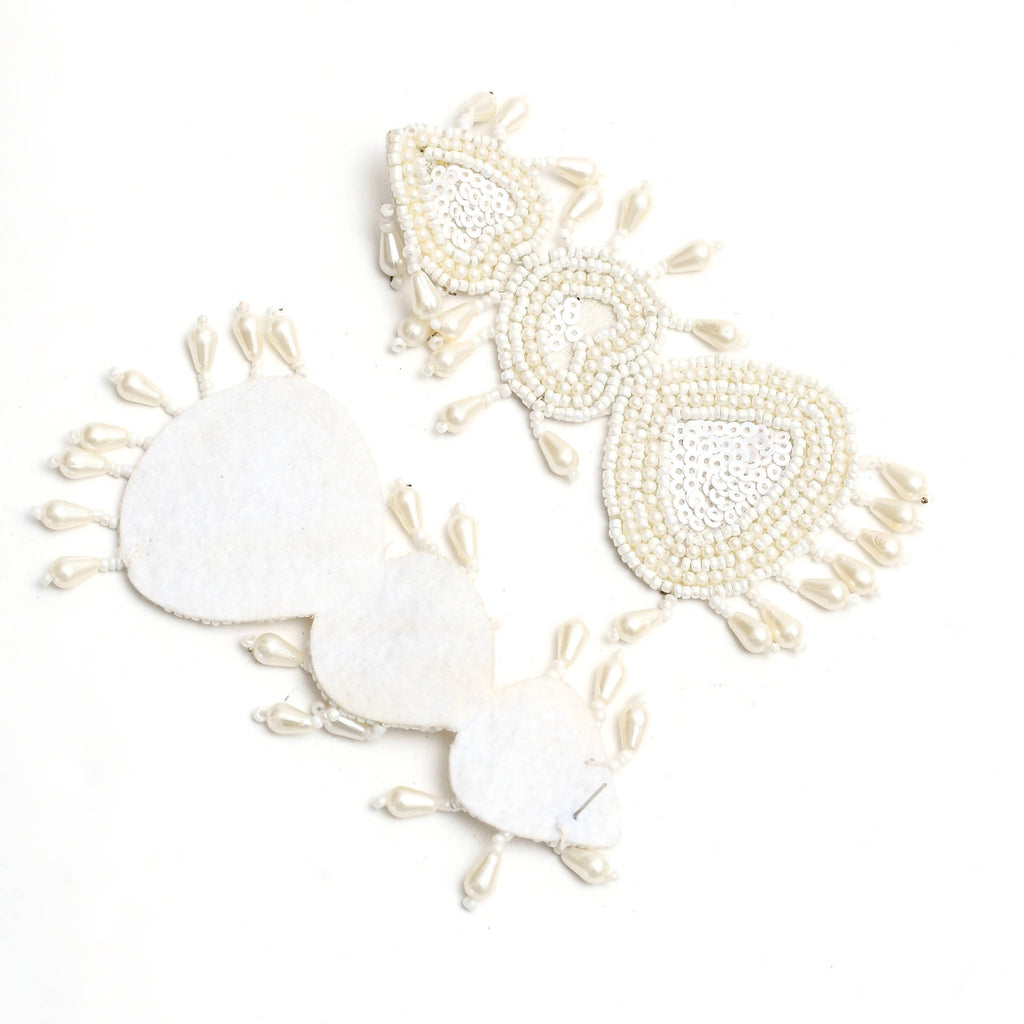 Mominos Fashion Johar Kamal Handicraft Off White Pearls Earrings - Distacart
