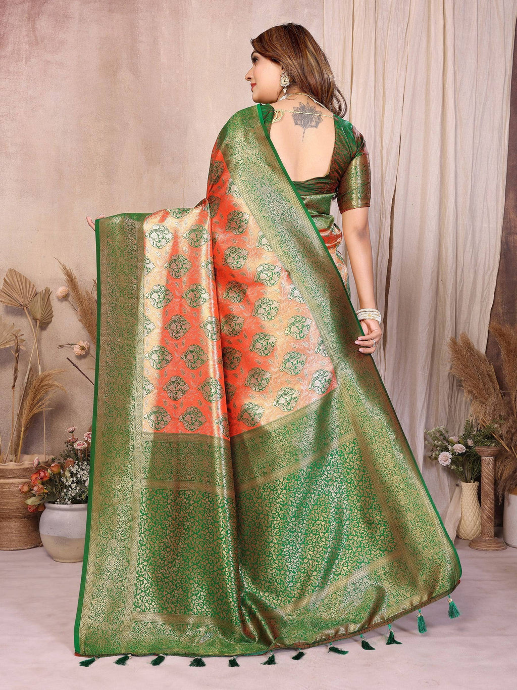 Anaita Banarasi Tissue Silk Saree - Distacart