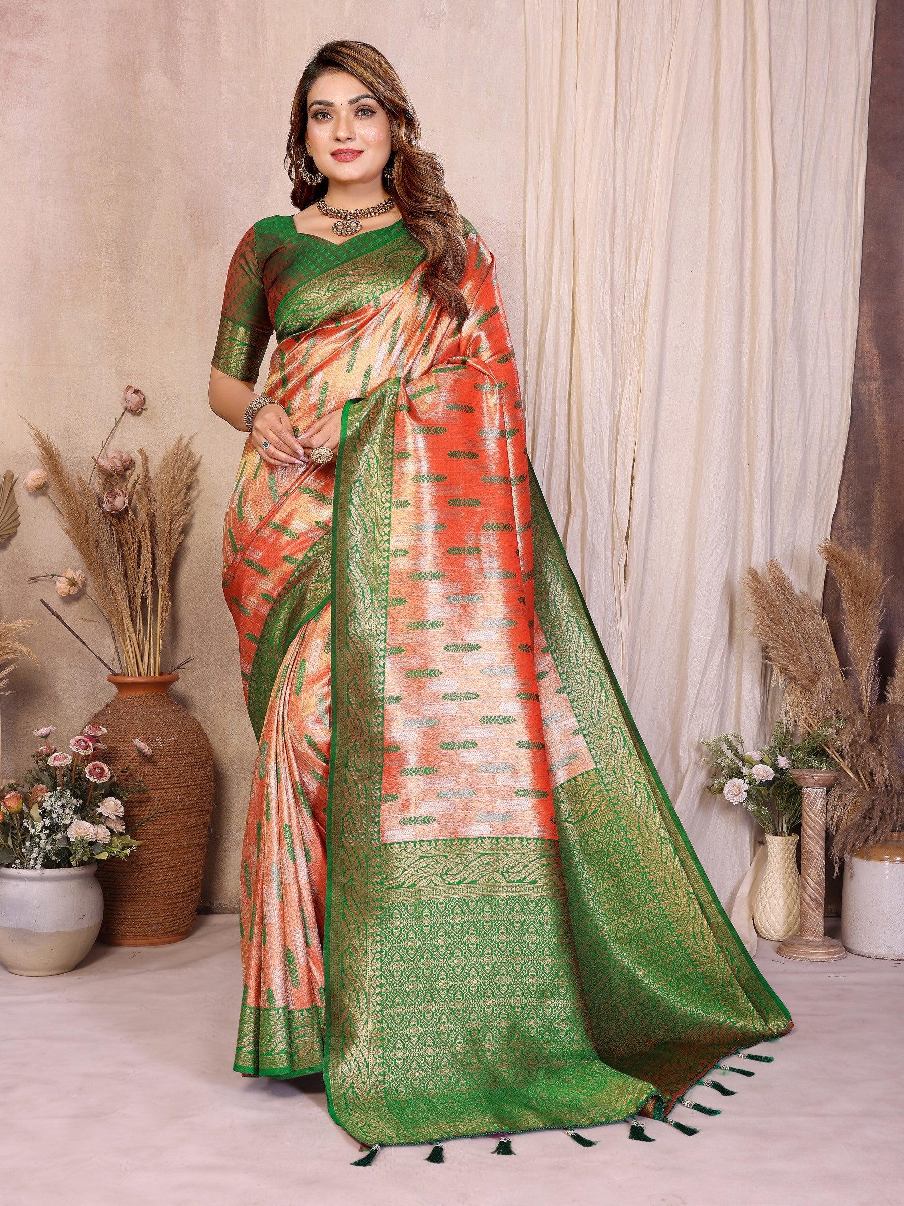 Anaita Banarasi Tissue Silk Saree - Distacart