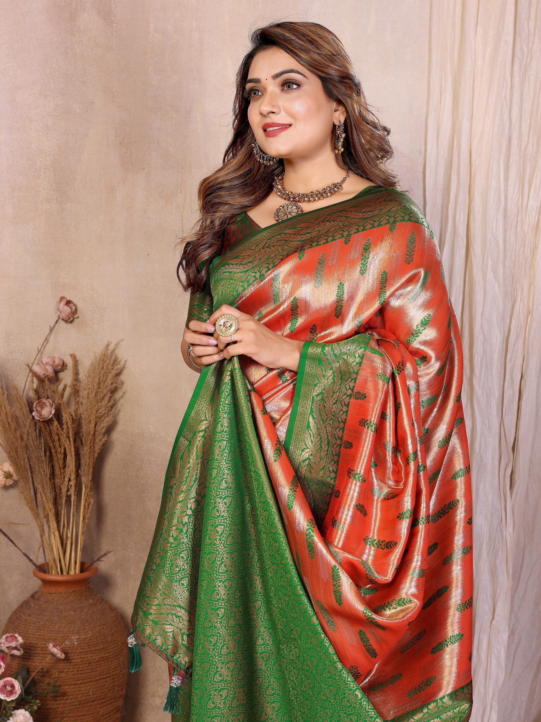 Anaita Banarasi Tissue Silk Saree - Distacart