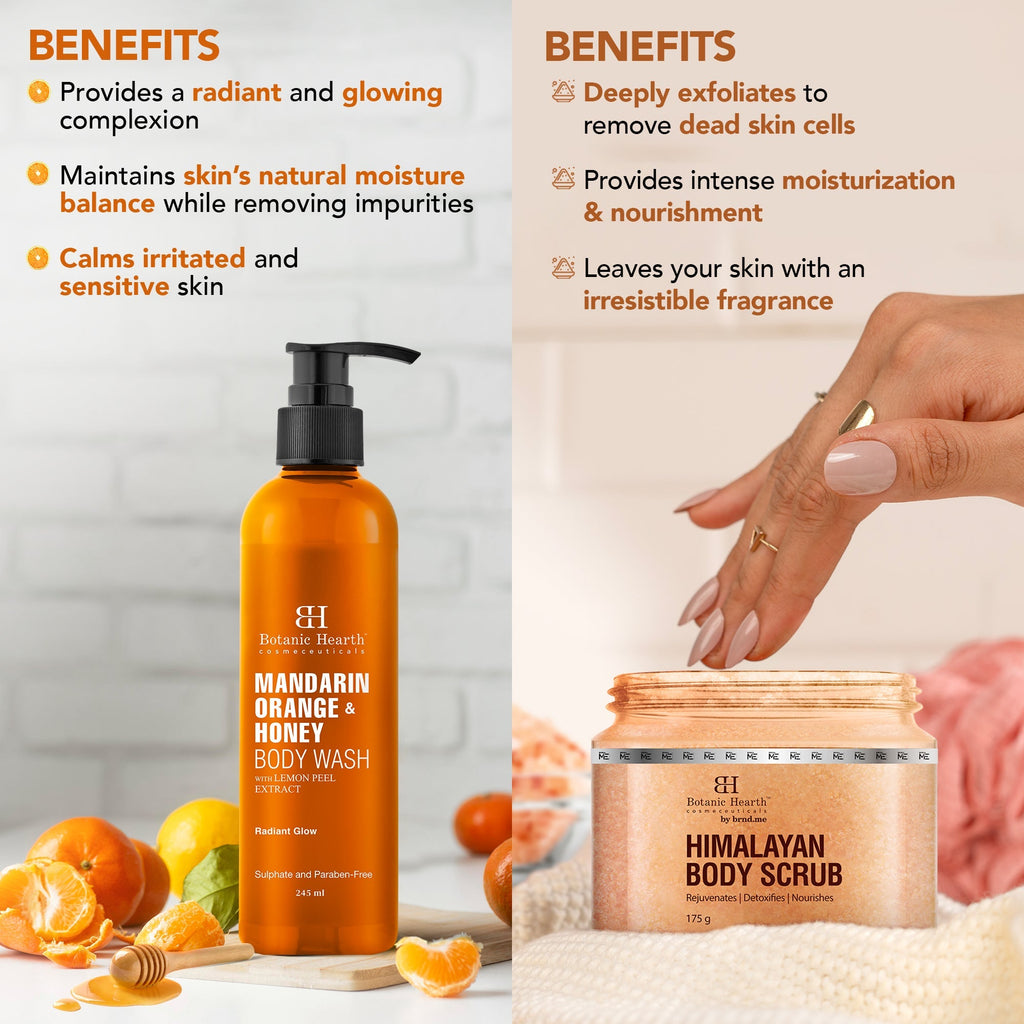 Botanic Hearth Mandarin Orange Body Wash & Himalayan Scrub