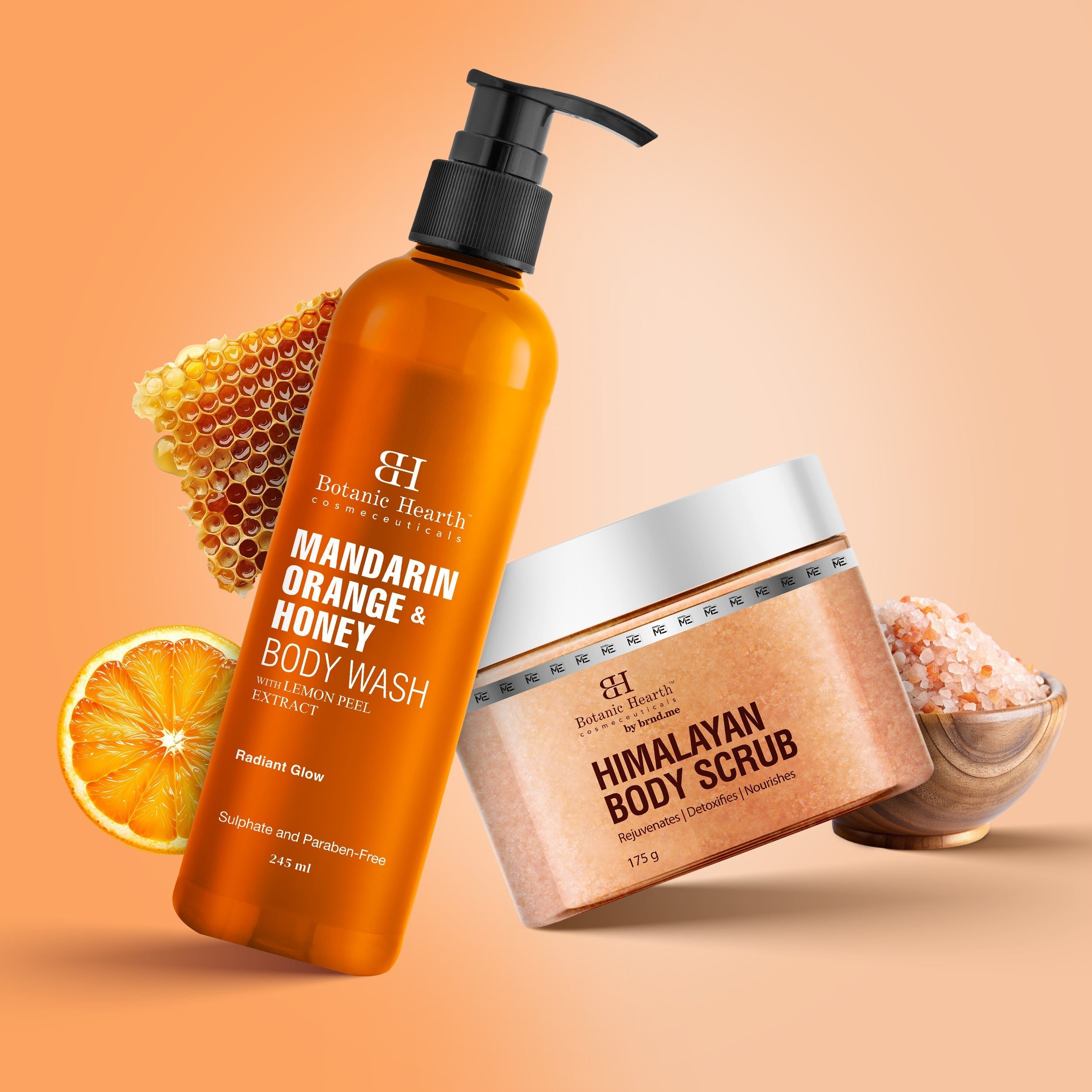 Botanic Hearth Mandarin Orange Body Wash & Himalayan Scrub