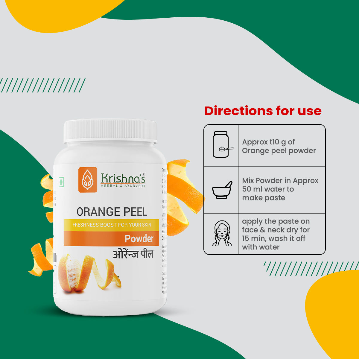 Krishna'S Herbal & Ayurveda Orange Peel Powder - Distacart