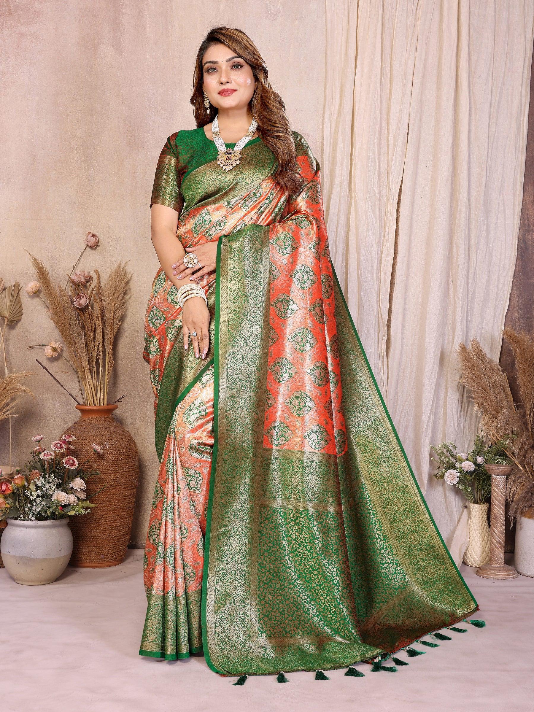 Anaita Banarasi Tissue Silk Saree - Distacart