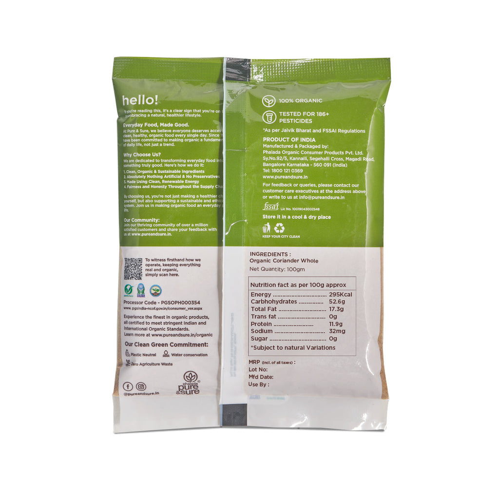 Pure & Sure Organic Coriander Powder - Distacart