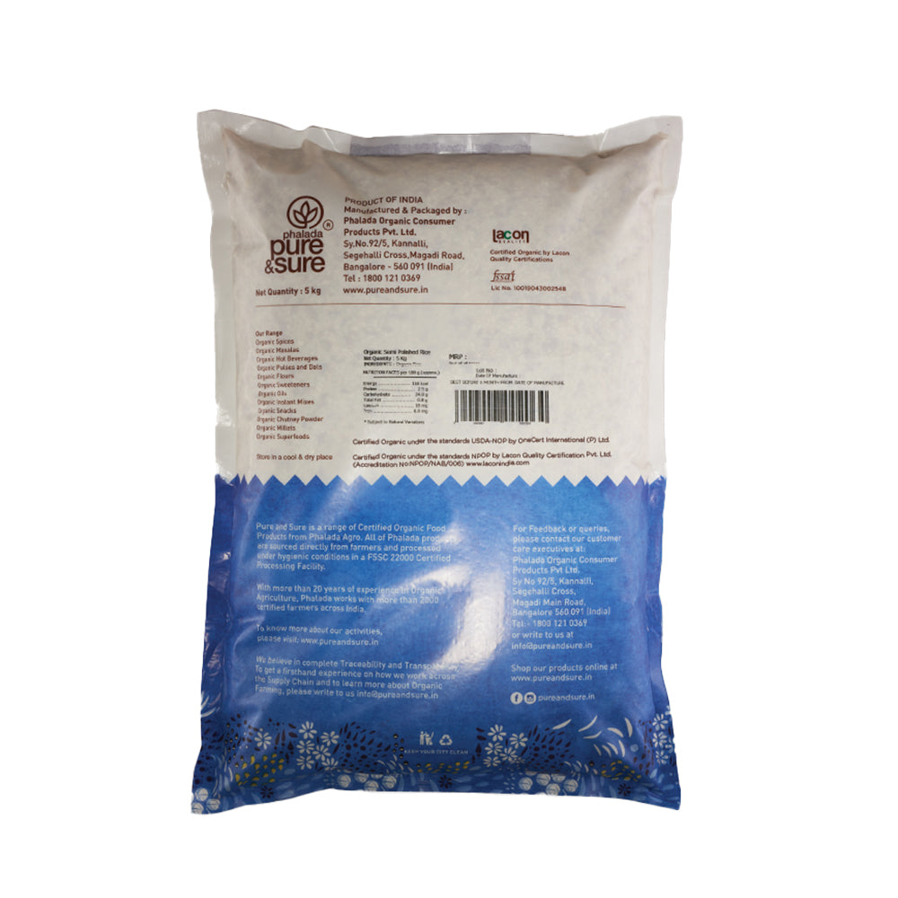 Pure & Sure Organic Semi Polished Rice(Rajmudi Rice) - Distacart