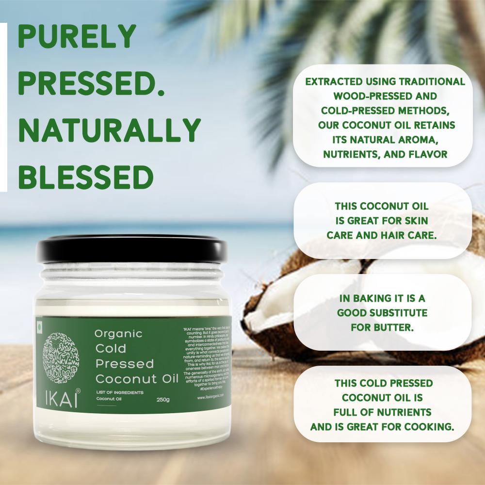 IKAI Organic Cold Pressed Coconut Oil - Distacart