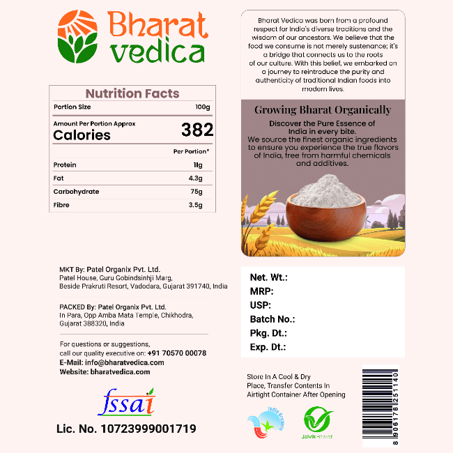 Bharat Vedica Organic Finger Millet Flour - Organic Ragi ka atta - Distacart