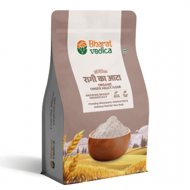 Bharat Vedica Organic Finger Millet Flour - Organic Ragi ka atta - Distacart