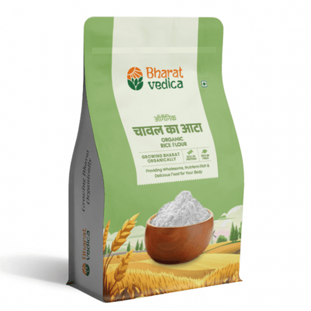 Bharat Vedica Organic Rice Flour - Organic Chawal ka Atta
