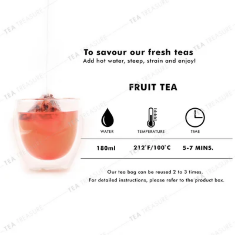 Tea Treasure Berry Blast Fruit Tea Bags - Distacart