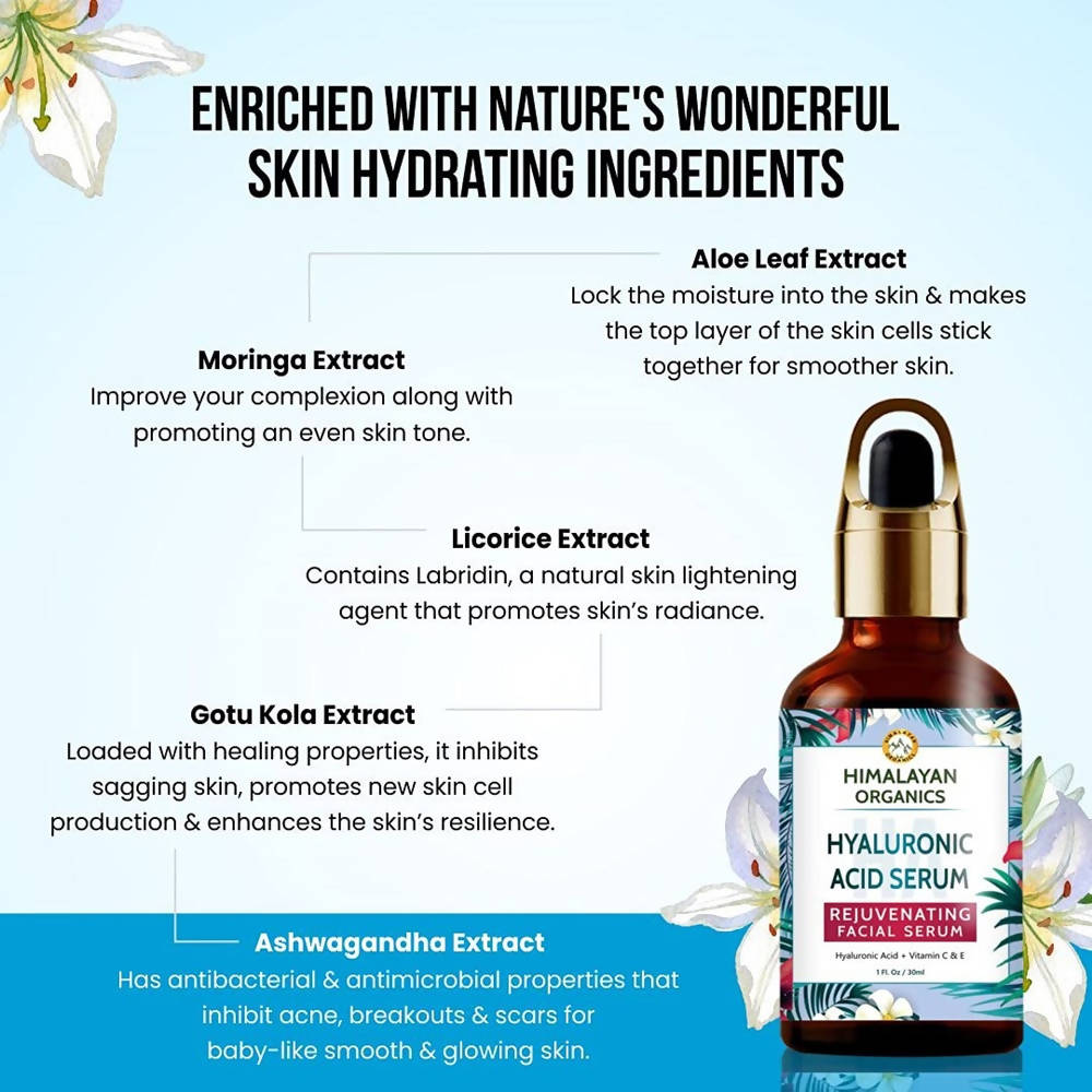 Himalayan Organics Hyaluronic Acid Serum Professional Facial Serum