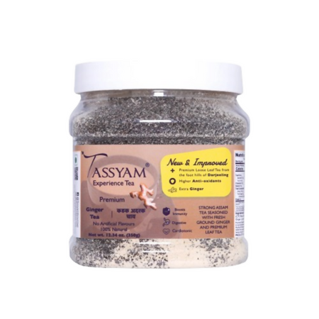Tassyam Organics Strong Assam Adrak Tea - Jar