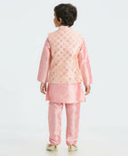 Joban Fashion Kids Island with Sequence work Nehru Jacket Full Sleeves Kurta, Pyjama Set - Pink - Distacart
