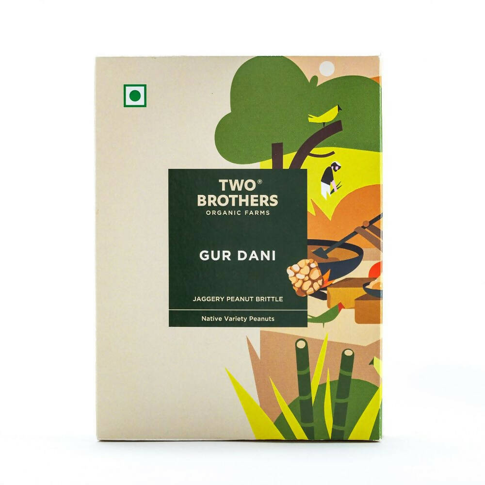Two Brothers Organic Farms Gur Dani Chikki - Jaggery Peanut Brittle