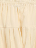 Ahalyaa Cream Crepe Foil Print Kids Kurta Churidar Set For Boys