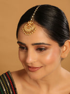 Nuyug 22K Gold Plated Kundan Drop Maang Tikka - Distacart