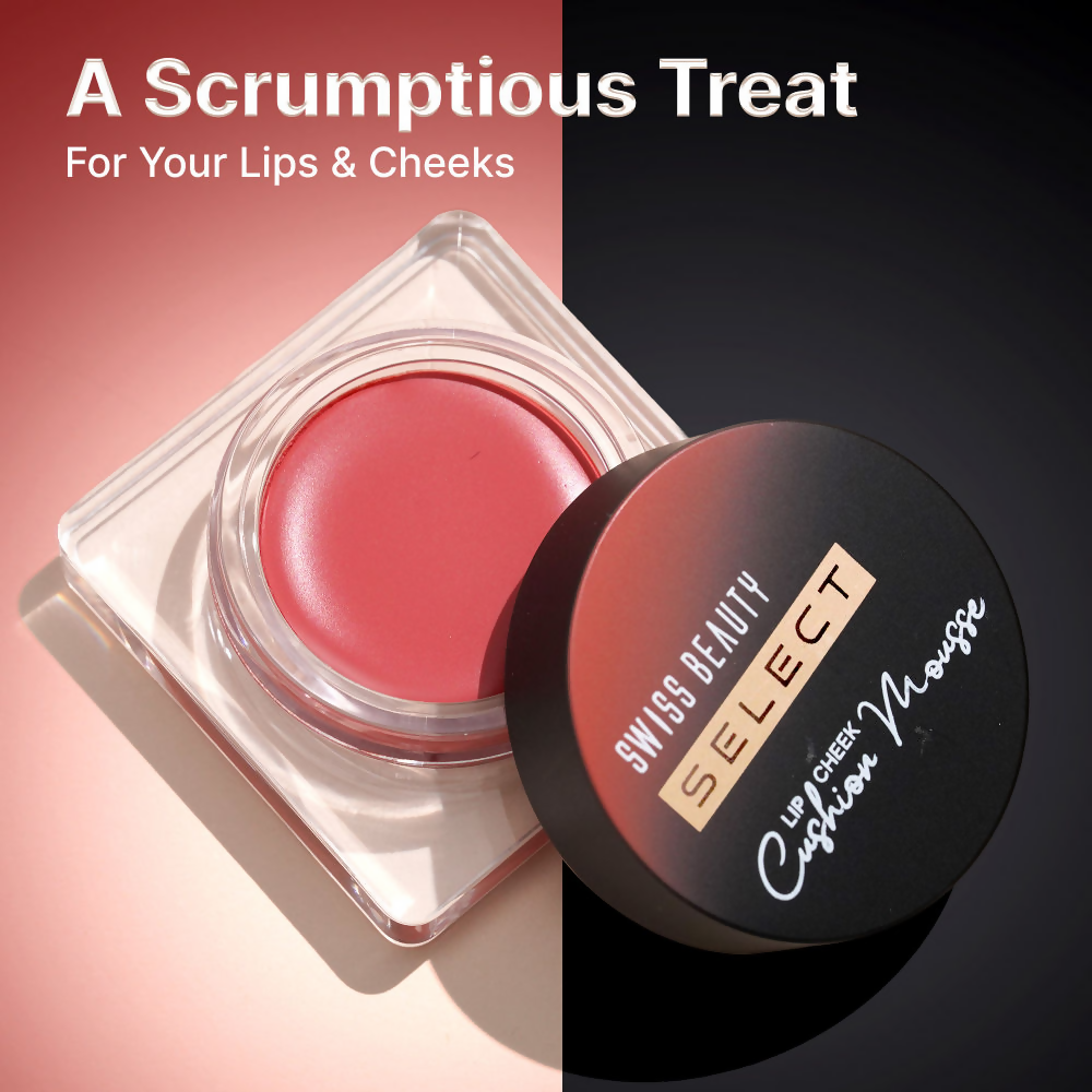 Swiss Beauty Select Lip And Cheek Cushion Mousse With Vitamin E - 1 Empress Pink