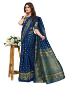 Vamika Blue Printed Art Silk Saree
