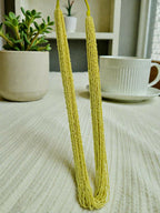 Inhanns Rangsaaz 20-Layer Luxe Long Beaded Only Necklace - Lemon Yellow Only Necklace