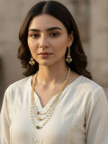 NVR Women Gold Plated Multicolour Artificial Beads Necklace with Earrings
