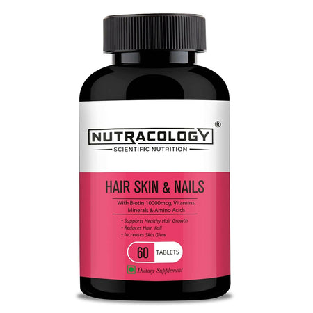 Nutracology Hair Skin & Nails For Hair Growth, Glowing Skin & Strong Nails Tablets