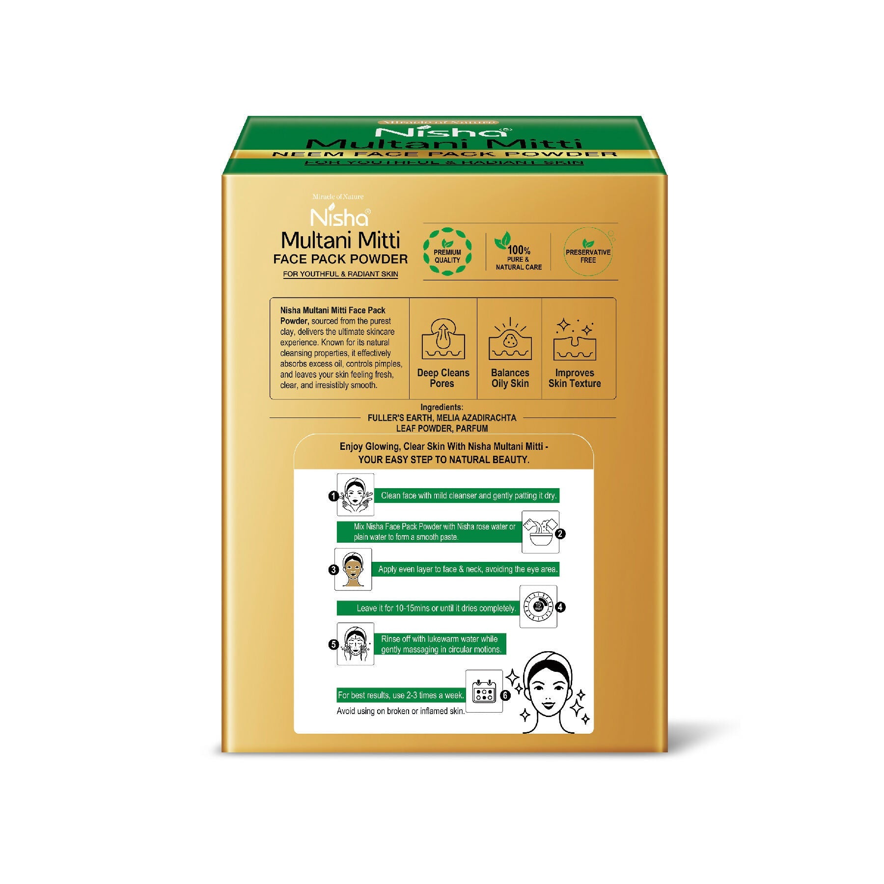 Nisha Neem Multani Mitti for Face | Skin Brightening Face Pack