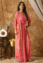 Joban Fashion Pink Maslin Kurta Set