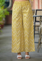 Juniper Off White Abstract Printed Cotton Kurta Pant And Dupatta Set With Sequins & Thread Work - Distacart
