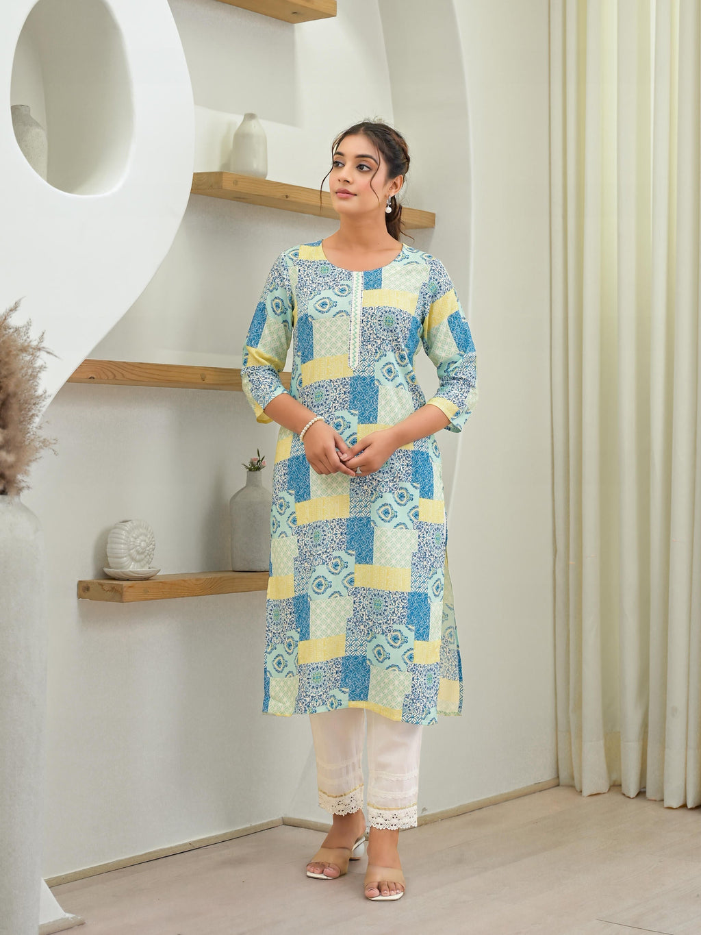 Juniper Multi Color Straight Kurta - Distacart