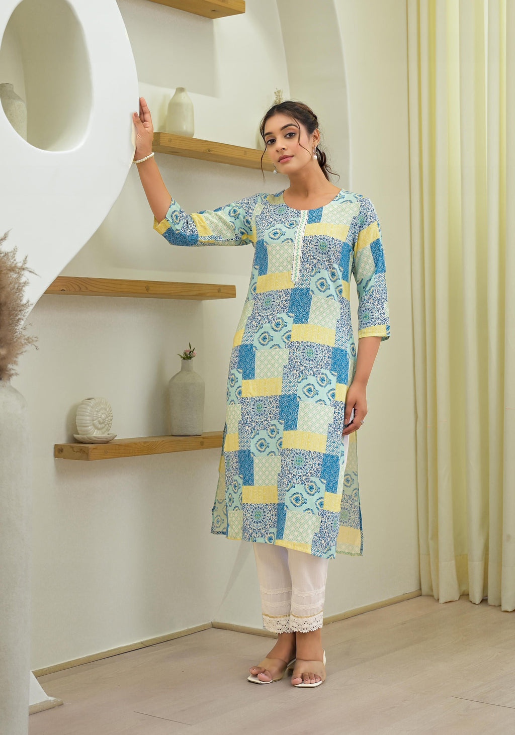 Juniper Multi Color Straight Kurta - Distacart
