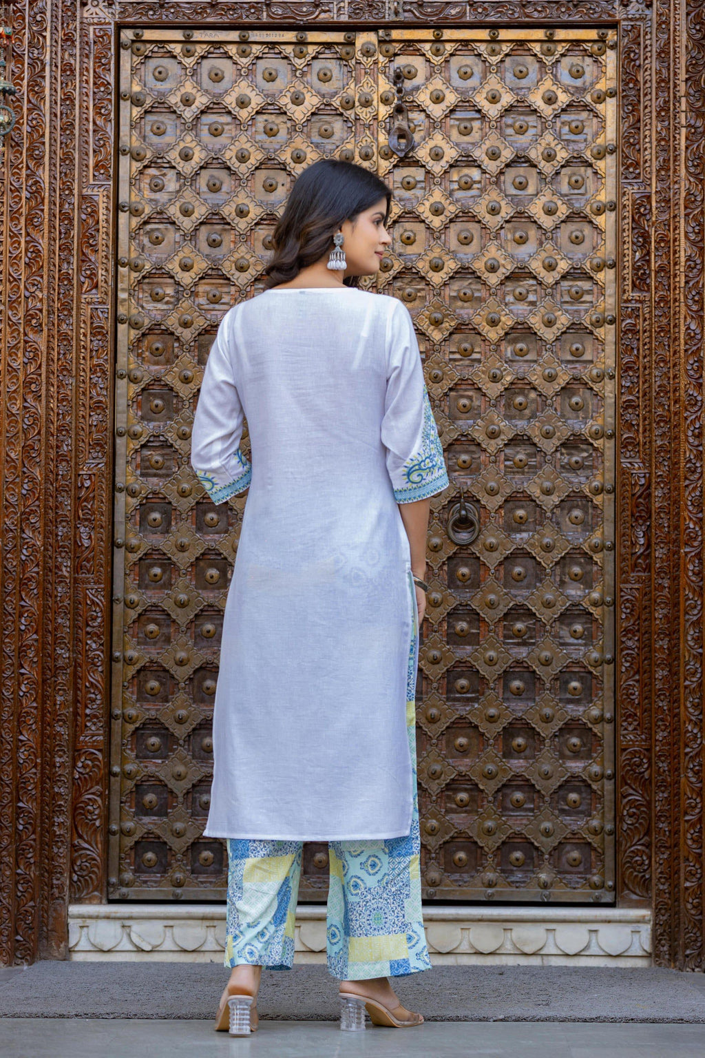 Juniper Blue Ethnic Printed Kurta Set with Dupatta - Distacart