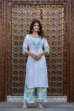 Juniper Blue Ethnic Printed Kurta Set with Dupatta - Distacart
