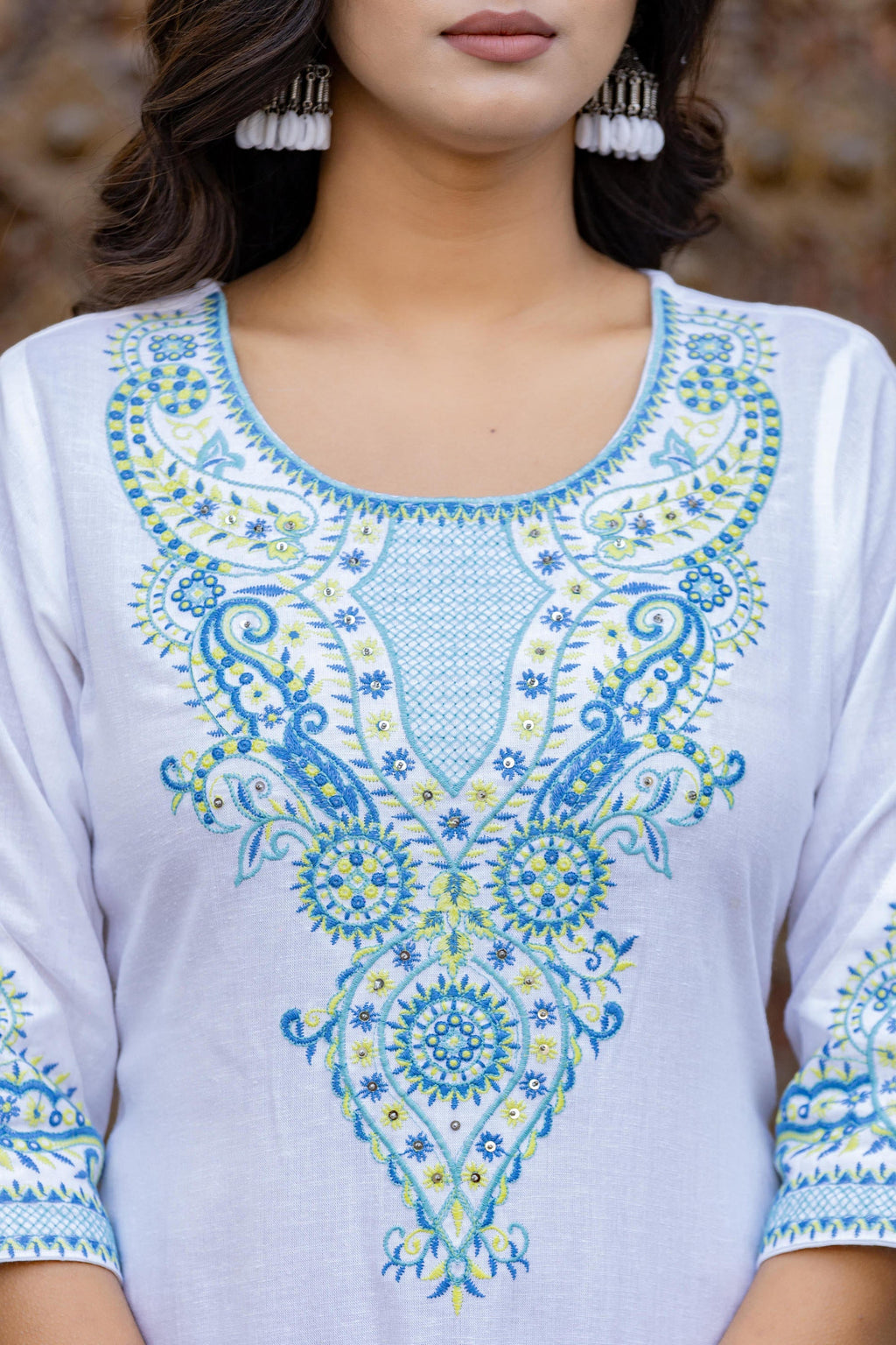 Juniper Blue Ethnic Printed Kurta Set with Dupatta - Distacart