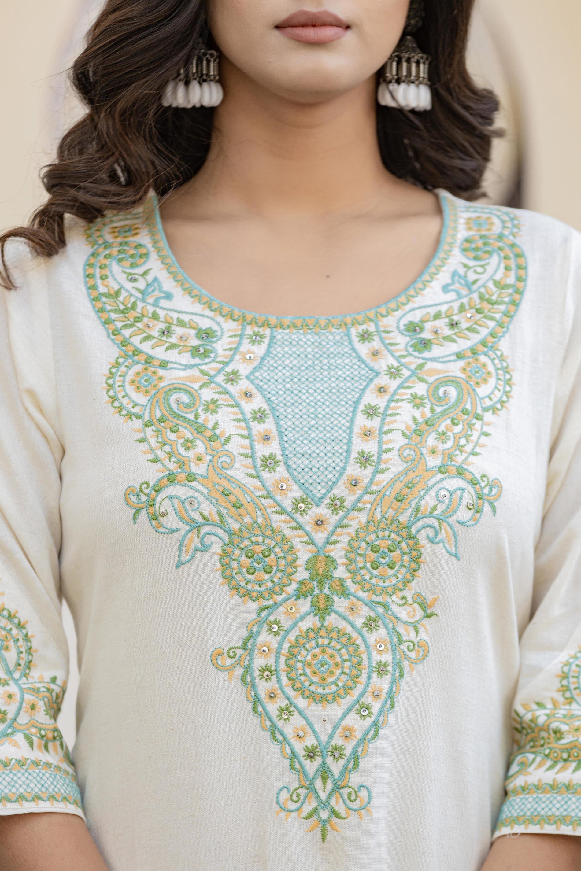 Juniper Multi Color Ethnic Printed Kurta Set with Dupatta